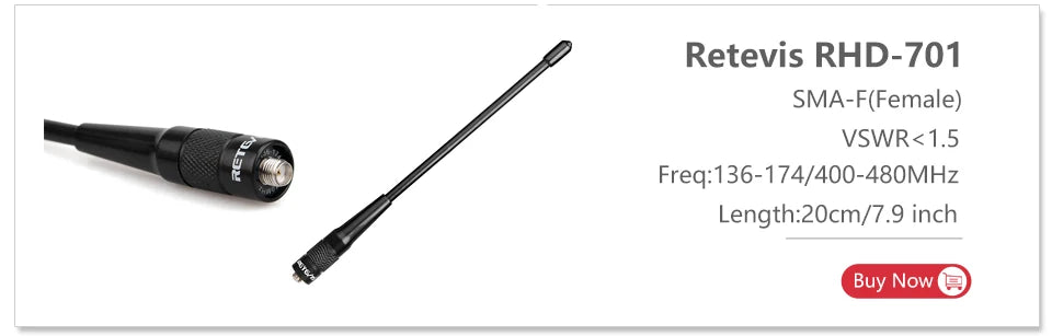 Retevis RHD-771 RT3S Radio Amateur Antennas SMA-M Male VHF UHF Whip Antennas for Retevis RT3S RA89 HA1UV H777 Baofeng UV3R TYT