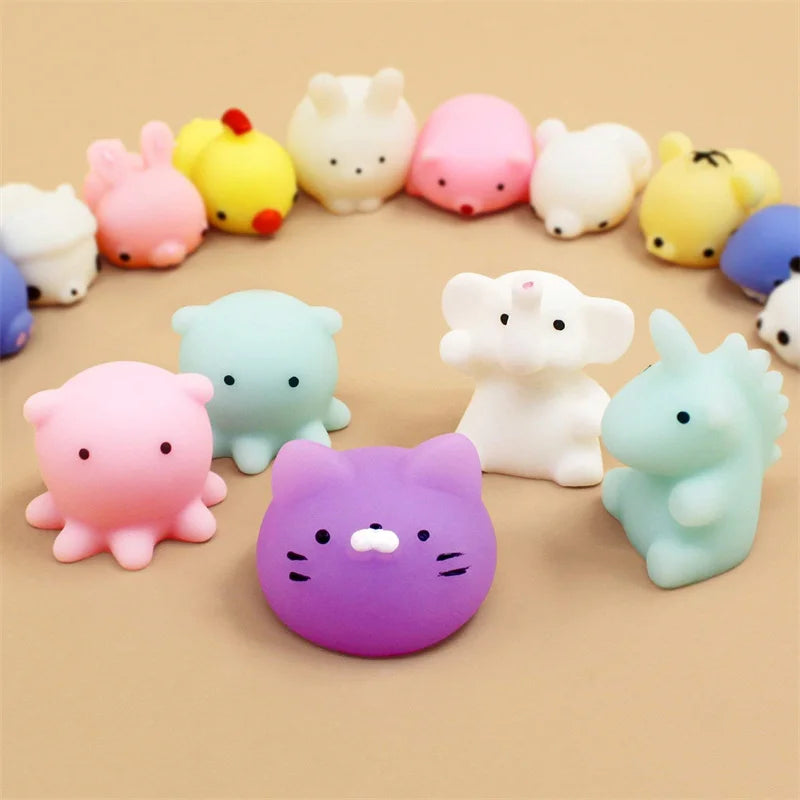 50-5PCS Mochi Squishies Kawaii Anima Squishy Toys For  Antistress Ball Squeeze Party Favors Stress Relief Toys For Birthday