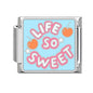 New Y2K Colorful Glaze English Word Italian Charm Link Fit 9mm Stainless Steel Jewelry DIY Making Bracelets For Gifts