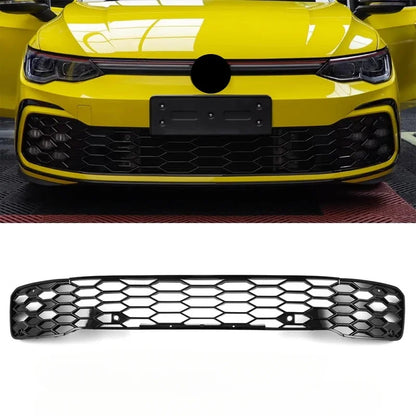 GTI style car accessories body kit Front Bumper Grill decoration sports version front grille fog lamp For vw golf 8 mk8 R-Line