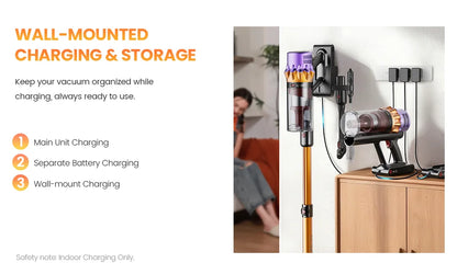 Erabros EV5 550W Cordless Vacuum Cleaner,70kPa Suction,80Mins Battery,LED Display,1.5L Dust Bin,Handheld Vacuum for Home Pet Car