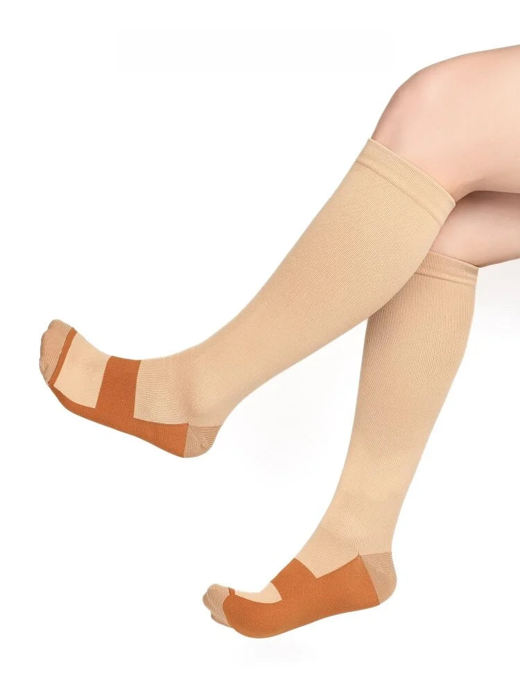Compression Socks Women Men Anti Fatigue Pain Relief Graduated Unisex Stockings Knee Fit For Golf Rugby Running Hiking Sports