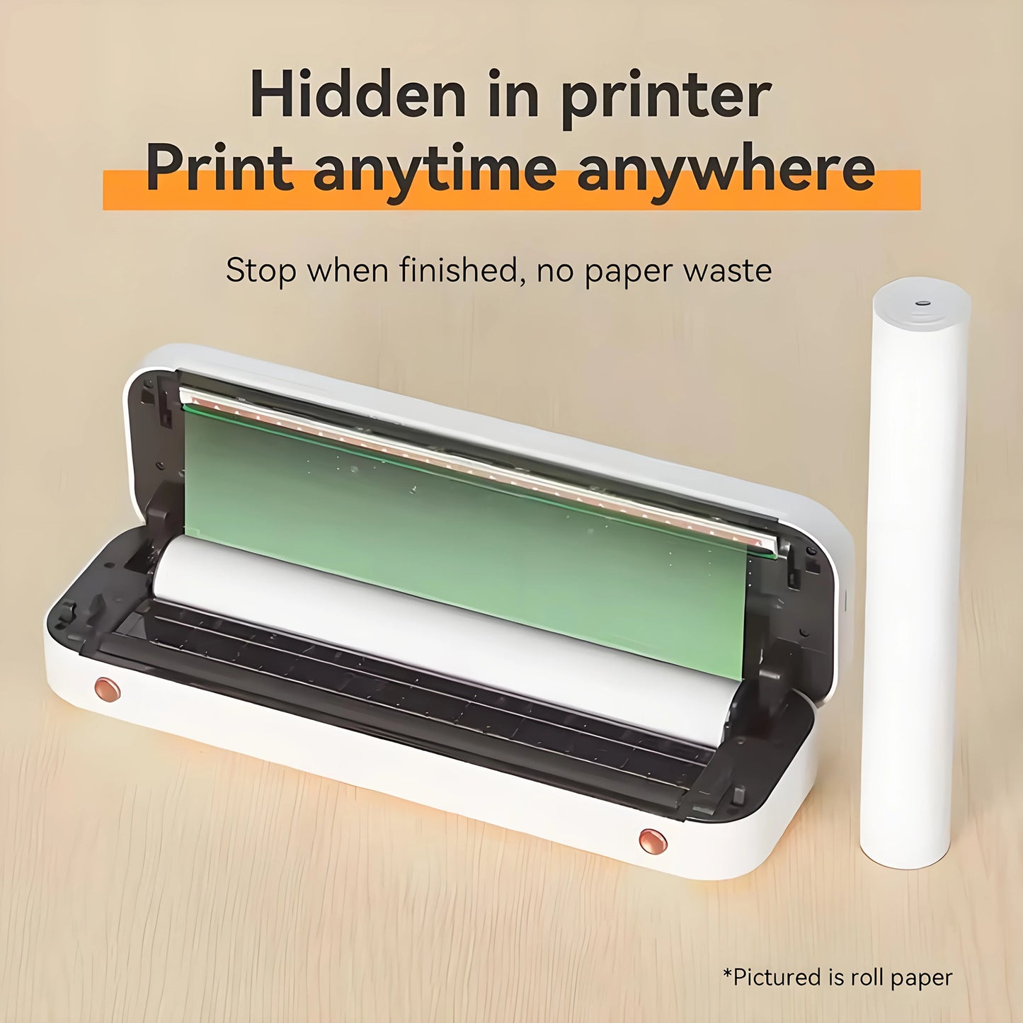 10/20 Rolls A4 Quick-Dry Thermal Paper - Thicker & Brighter Paper for Portable Printers, Glossy Finish for Crystal-Clear Font