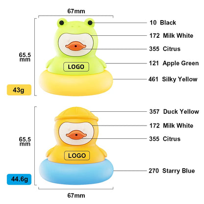 BPA Free Baby Silicone Bath Toys Cute Duckling&Frog Shape Floating Water Toy for Infants Toddlers Fun Bathroom Toys Babies Gifts