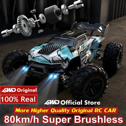 4WD 1:16 80KM/H Super Brushless 50KM/H Brushed RC Car 4x4 Off Road Remote Control High Speed Drift Racing Truck Buggy Toy Gift