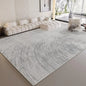 VIKAMA Wabi-Sabi Style Striped Rug Living Room Sofa & Coffee Table Mat Non-Slip & Easy-Care Bedroom & Office Rug Home Decor