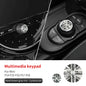 Central Control Volume Multimedia Button Knob Sticker for MINI Cooper F55 F56 F57 F60 Countryman Leather Car Interior Styling