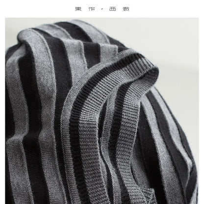 Classic Striped Long Sleeve T-Shirt Casual Versatile Knitted Pullover Top for Women 2026 Spring New Style