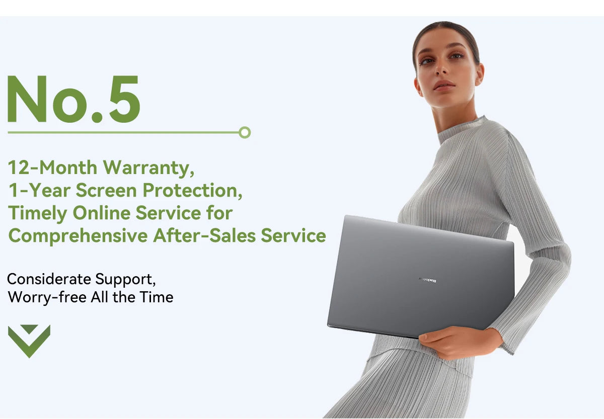 Blackview Acebook 12 Win 11 Pro Laptop 16'' 1920*1200 Display, Intel I5-1030NG7 Notebook, 16GB 512GB, 5000mAh