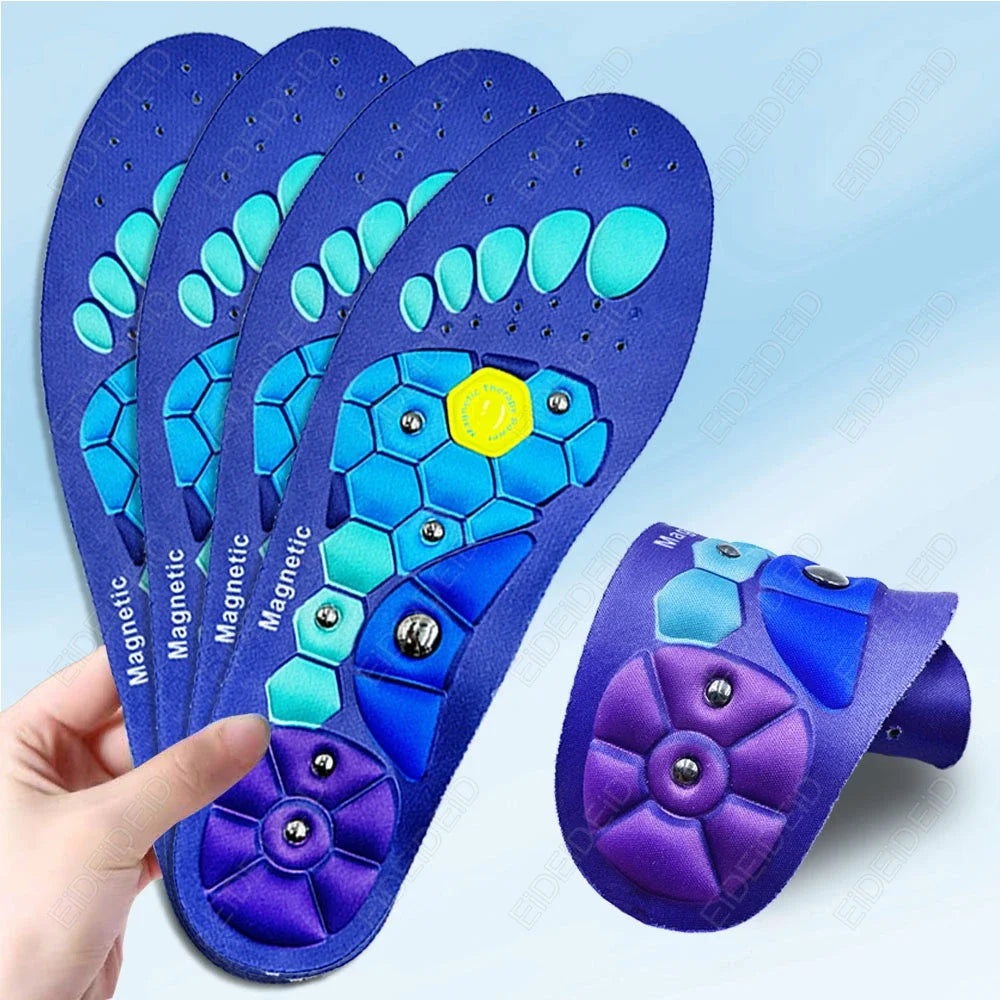 Magnetic Massage Insoles Acupressure Inserts Arch Support Orthopedic Acupressures Shoes Pads Relieve Tired for Men Women Unisex