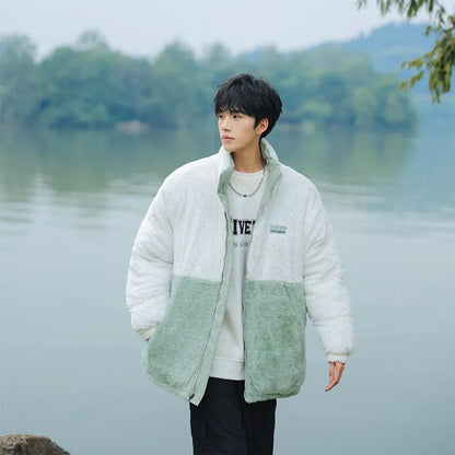 New Couple's Fashionable Versatile Windproof Neutral Cotton Jacket Outdoor Thick Warm Comfortable Breathable Double-sided Jacket