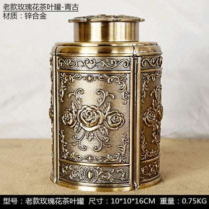Pet Memorial Keepsake Container for Ashes Tea Canister Coffin Box for Human Ashes Metal Cremation Animal Urn Funeral Home Decor