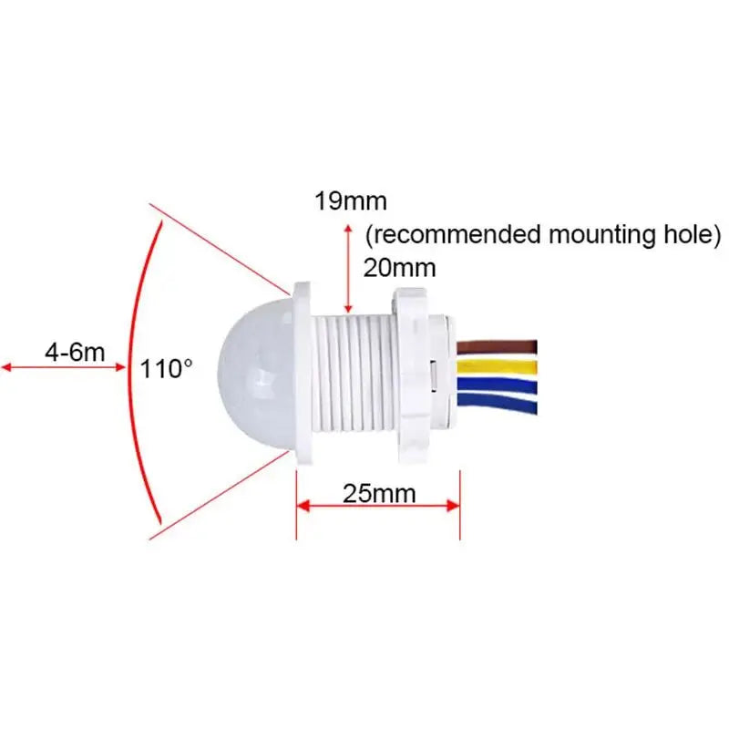 1/2PCS Smart PIR Sensor Detector Switch 110V 220V Human Body Infrared Motion Sensor Indction Auto On Off Light Switches