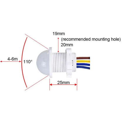 1/2PCS Smart PIR Sensor Detector Switch 110V 220V Human Body Infrared Motion Sensor Indction Auto On Off Light Switches