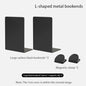 Bookends 6 Pair, White Metal Book Ends, Bookends for Shelves, Book Stopper for Heavy Books, Book Dividers for Home Office