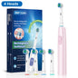 Electric Rotating Toothbrush Deep Clean Whitening Teeth for Adult Ultrasonic Toothbrush with 4/8pcs Refill Replacement Heads
