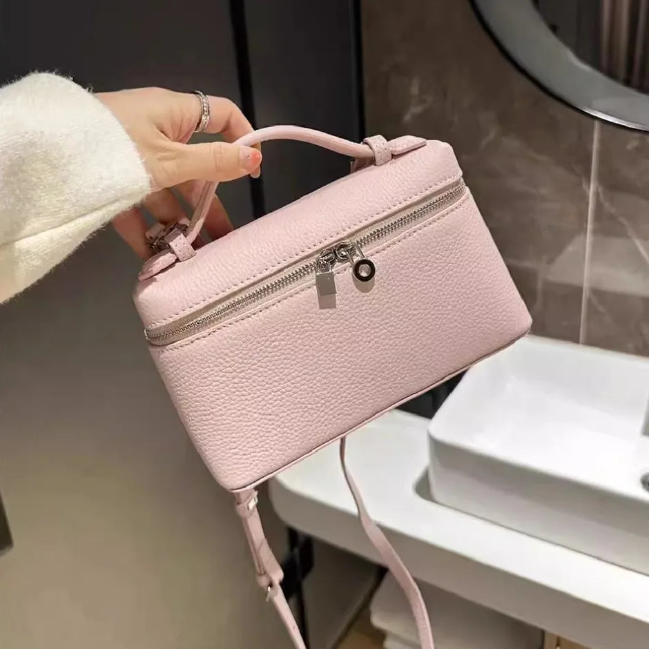 Premium Sense of Niche Lychee Grain Shoulder Bag Simple Fashion Lunch Box Women's Bag Exquisite Mini Handheld Crossbody Bags