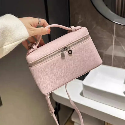 Premium Sense of Niche Lychee Grain Shoulder Bag Simple Fashion Lunch Box Women's Bag Exquisite Mini Handheld Crossbody Bags