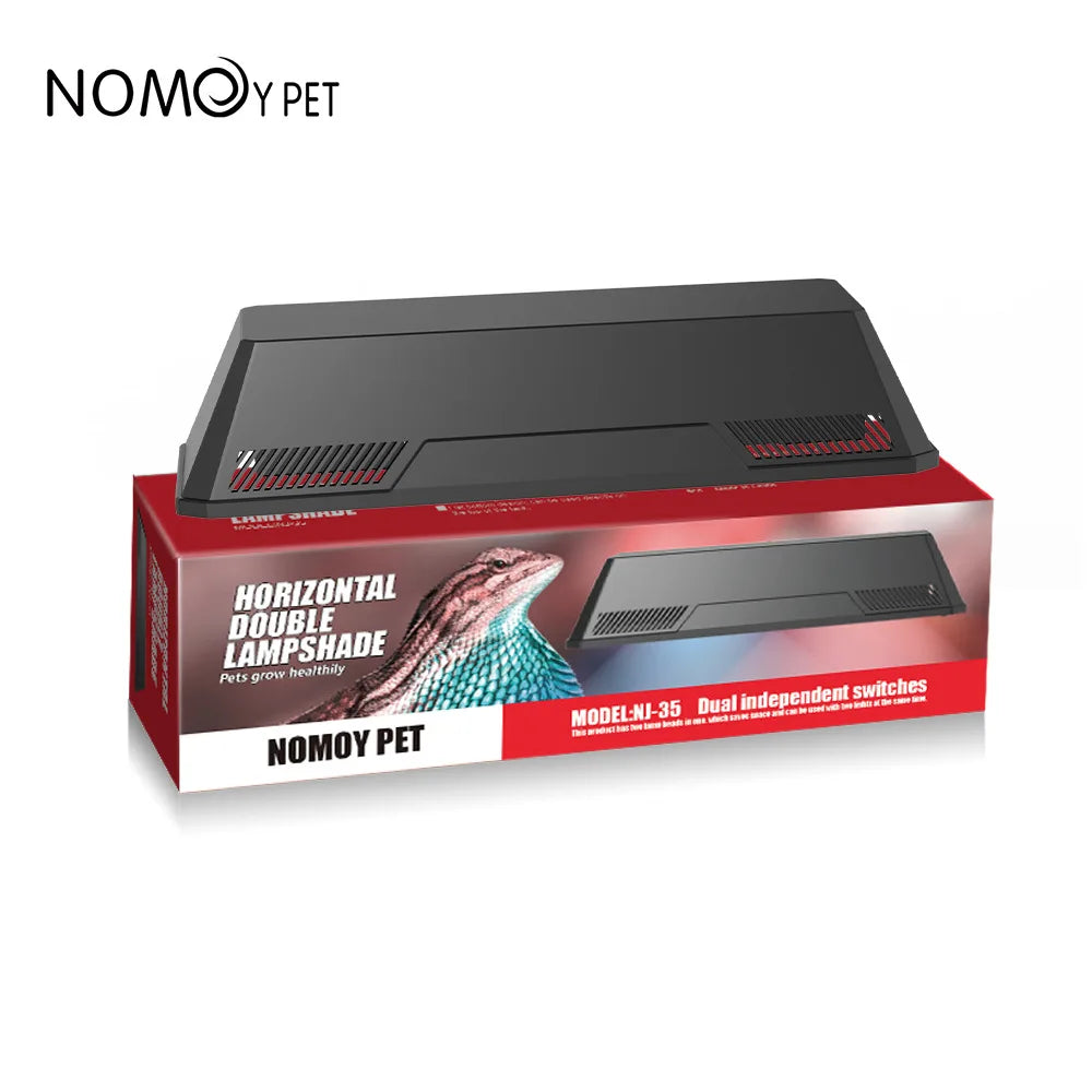 NOMOY Dual Lamp Basking Fixture - Highly Reflective Aluminum Dome for Maximum Heat & UVA/UVB Light Projection