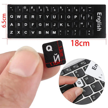 Non-slip Arabic Deutsch Spanish Keyboard Stickers Russian Letter Alphabet Layout English Wear-resistant Keyboard Covers