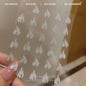 1PCS Laser Starburst Star Adhesive Nail Sticker 3D Nail Art Decoration Flashing Silver Flame Butterfly Nail Decal Press on Nails