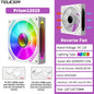 TEUCER 1PCS Prism12025 PC Case Fan 120mm 5V 3Pin ARGB Cyclic Mirror Light Effect PWM 800 to 2000RPM Cooling Fan