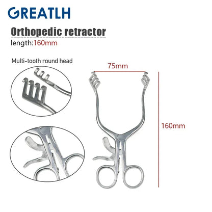 GREATLH Veterinary Instruments  Orthopedics Weitlaner Retractor Stainless Steel Self-Retaining Retractor pet
