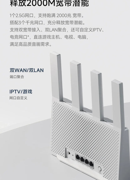 Xiaomi Router BE3600 WiFi 7 Dual-Band Qualcomm quad-core Gaming Acceleration 3570Mbps Dual WAN LAN Mesh Network Repeater VPN