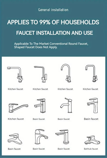 Stainless Steel 1080° Swivel Kitchen Faucet Extender Universal Splashproof Dual Mode Bathroom Sink Accessories with Adapter