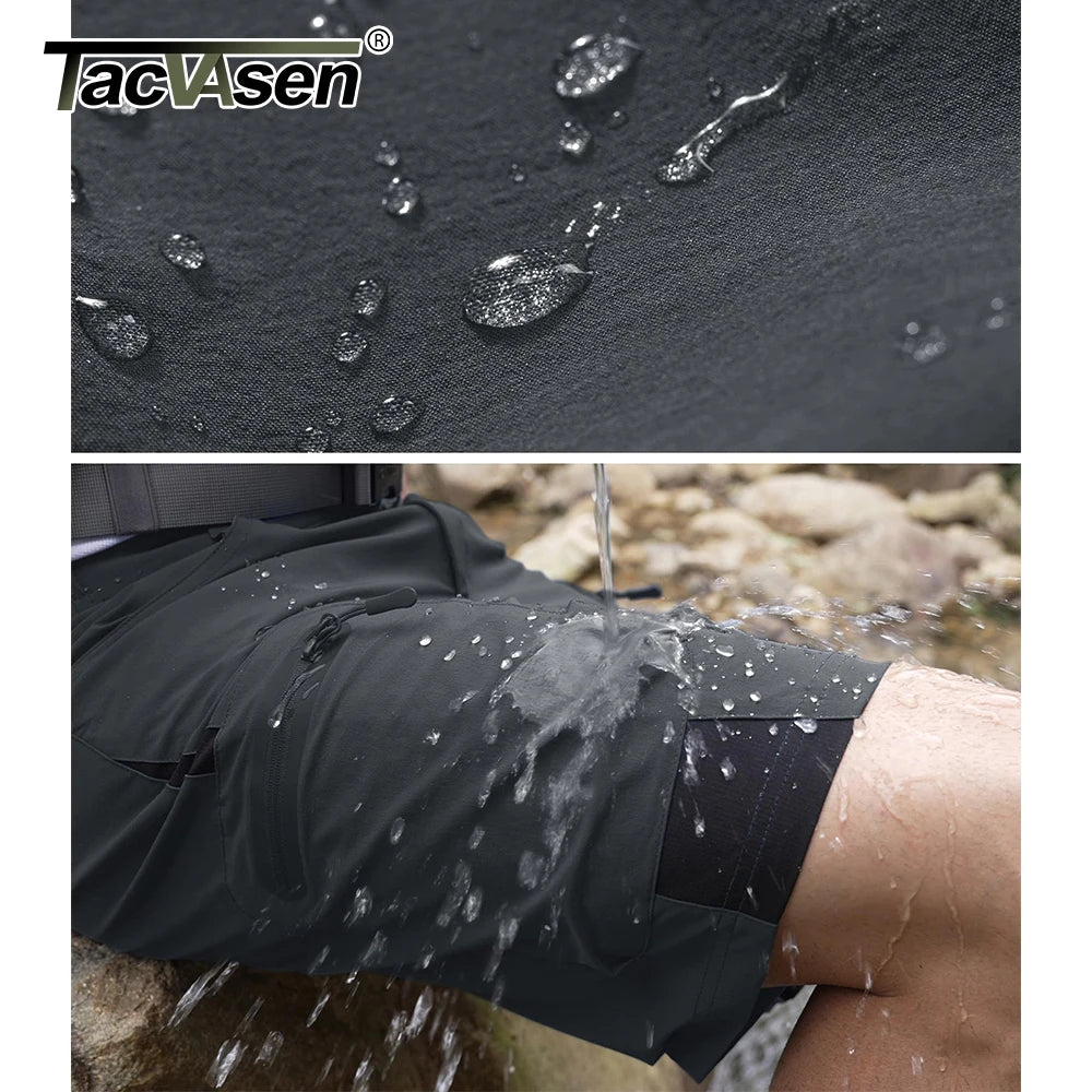 TACVASEN Men's Lightweight Shorts Outdoors Hiking Fishing Short Pants with Multiple Pockets Quick Dry Summer Work Cargo Shorts
