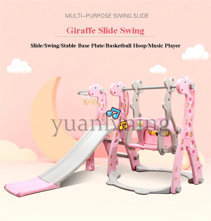Multi-Function Children's Swing and Slide Set  Indoor Toddler Playground Home Children Activity Toy for Age 1-6