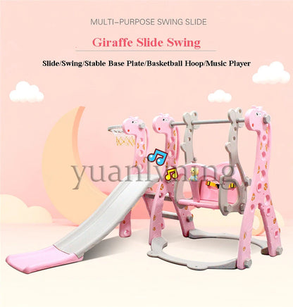 Multi-Function Children's Swing and Slide Set  Indoor Toddler Playground Home Children Activity Toy for Age 1-6
