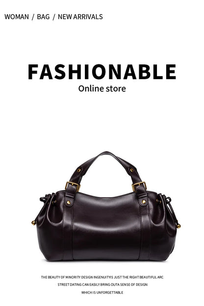 Sac à main à bandoulière Simple pour femmes, sac Boston élégant et polyvalent, sac de travail intérieur en Polyester doux