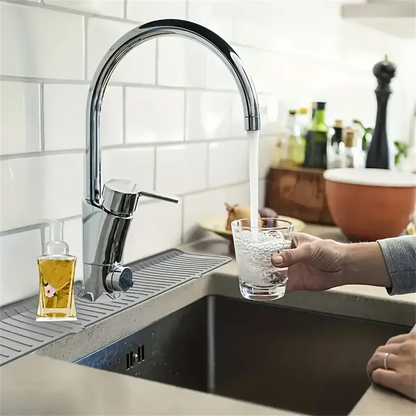 Silicone Tap Mat,Sink Splash Guard,Kitchen Tap Silicone Drain Mat, Silicone Tap Handle Drip Catcher Tray, Tap Mat for Kitchen