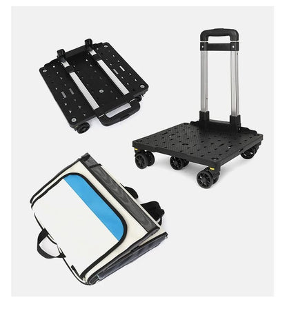 2-in-1 Rolling Pet Carrier Backpack with Wheels, Large Foldable Travel Bag for Dogs and Cats, Ventilated Backpack Carrier