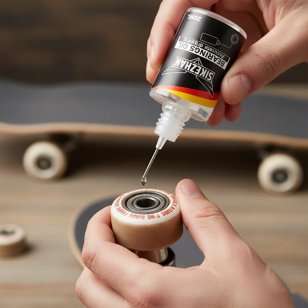 Skateboard Wheel Lube Kit, Bearing Oil + Additive Fluid, Precision Needle Tip, Fast Smooth Spin, Noise Reduction, Anti‑Rust