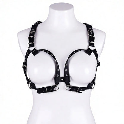 ANOSX Breast Bondage Harness Belt Sexy Exotic Clothing BDSM Bra Chest Straps Leather Bed Restraint Sex Toy Gothic Clothing ﻿