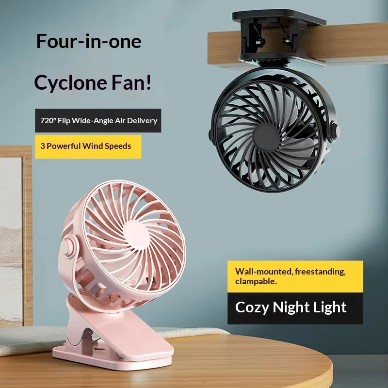 Stroller Fan for Baby Stroller Cart Hanging Fan Clip Mini Fan USB Quiet Electric Clip Fan Home 3 Speed Desktop Small Cooling Fan