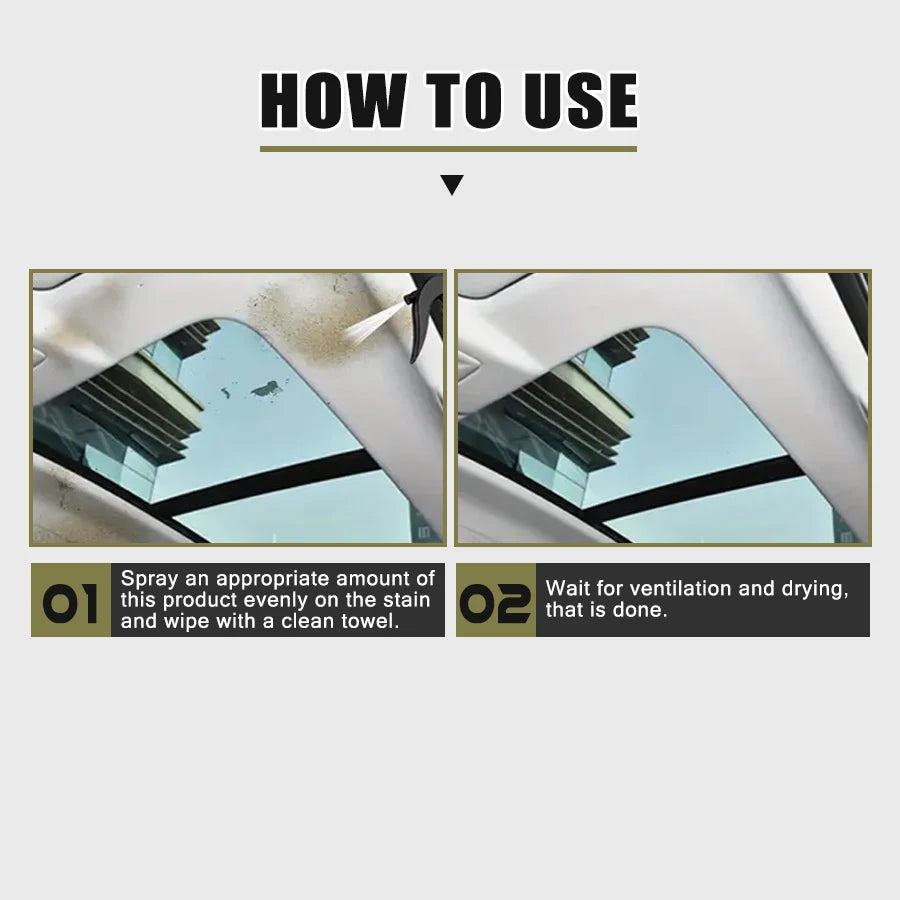 Ryekew Car high-efficiency interior cleaner ceiling cleaner leather flannel fabric water-free multi-purpose cleaner
