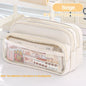 Clear Transparent Pencil Case, Large Capacity Multifunctional Stationery Storage Bag for School Students, Durable & Convenient