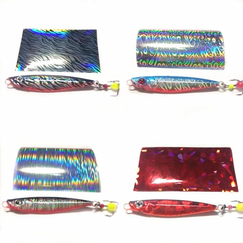50/100cm Fish Scale Chameleon Nails Metal Nail Art Foil Fish Lure Transfer Decals Wraps Stickers Laser Manicure Decorations