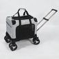 Large Wheel Breathable Pet Rolling Carrier Large Capacity Travel Bag For Two Cats Dogs Portable Car Pet Stroller