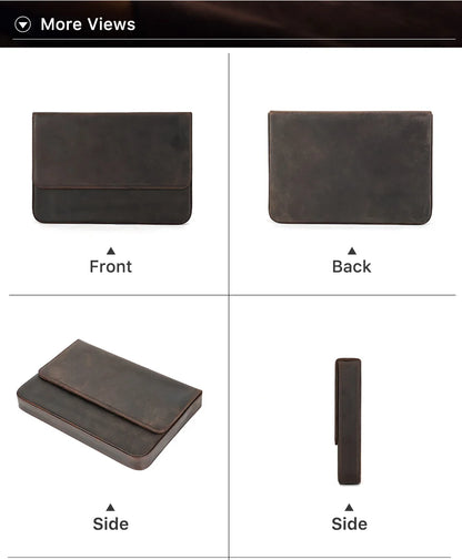 Luxury Genuine Leather 12 Slots Fountain Pen Case Box Office School Stationery Pen Storage Pouch Holder with Removable Pen Tray