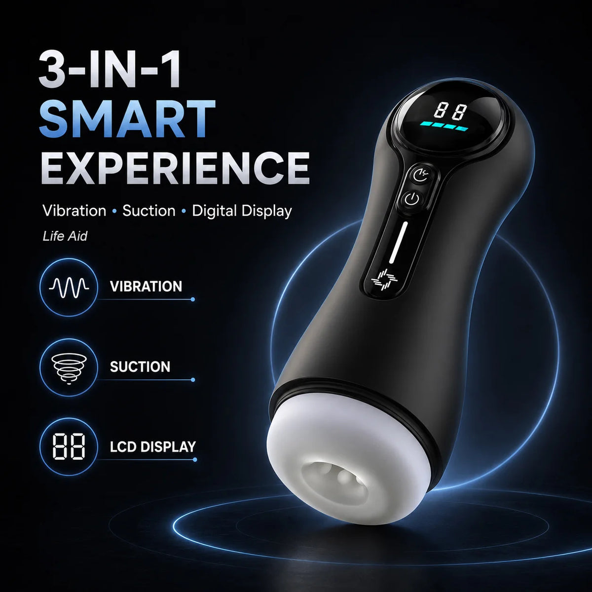 Automatic Male Vibration Masturbator Blowjob Sucking Machine Masturbation Cup Silicone Vaginal Sex Toys for Men Adult Goods