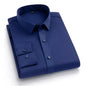 55-105KG Men's long sleeved elastic shirt, non ironing business dress, professional work attire, stand up collar shirt