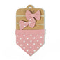 3Pcs/Set Muslin Cotton Print Bib Newborn Bows Headband Triangle Saliva Towel Infant Boy Girl Feeding Burp Baby Hair Accessories