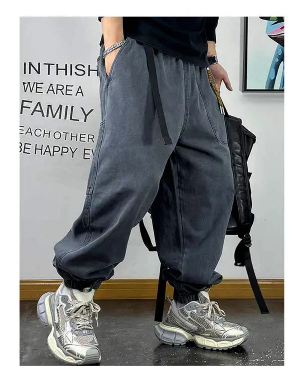 Japanese Streetwear High Quality Baggy Cargo Pants Harajuku Casual Men Clothing Plus Size Joggers Fashion Loose Work Trousers