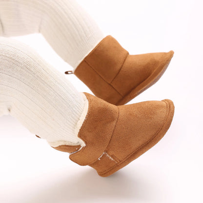 New Baby Boots For Winter Warmth 0-18M Newborn Baby Velcro Soft Sole Anti Slip Front Shoes Baby Shoes Warm Snow Boots