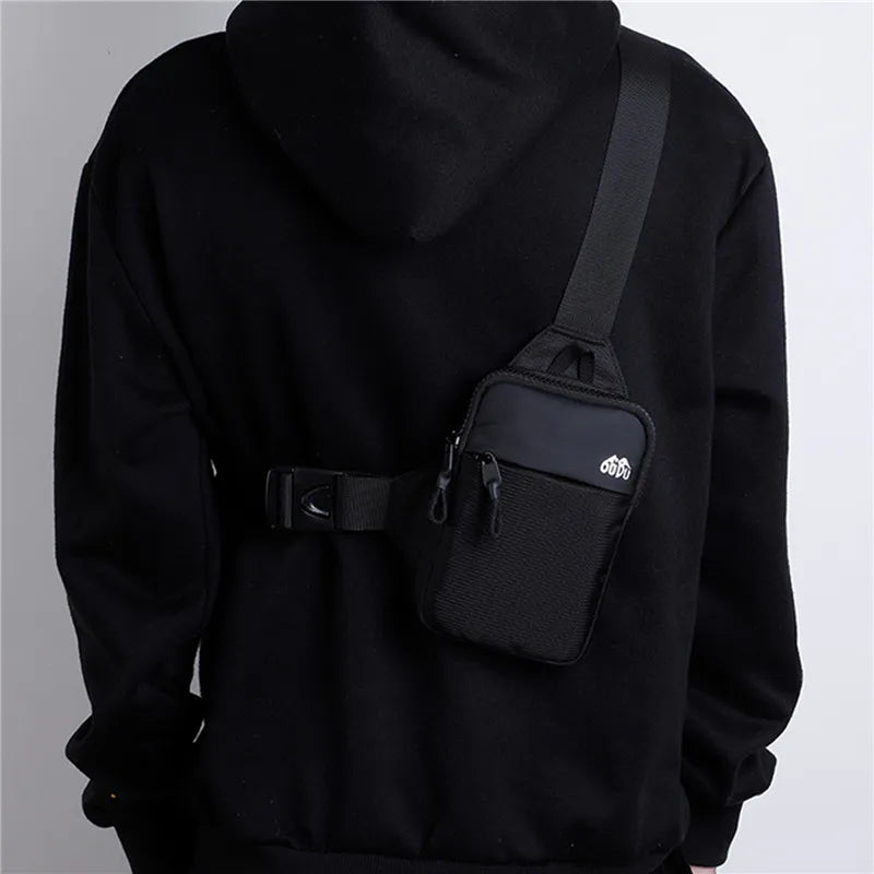 Men Crossbody Bag Mini Waterproof Leisure Fashion Mobile Phone Chest Bag Business Commuting Outdoor Sport Shoulder Crossbody Bag