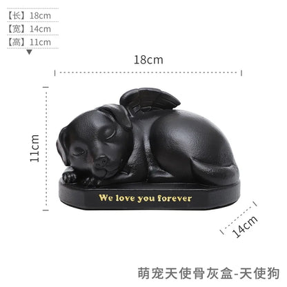 Kitten Puppy Cremation Funeral Box Pet Angel Urn Dog Cat Pet Memorial Ashes